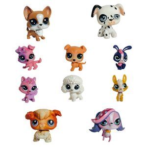 Littlest Pet Shop LPS Authentic Animal Figures Lot Of 10 Collectible Mixed 1O